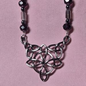 Elegant Silver and Black Necklace